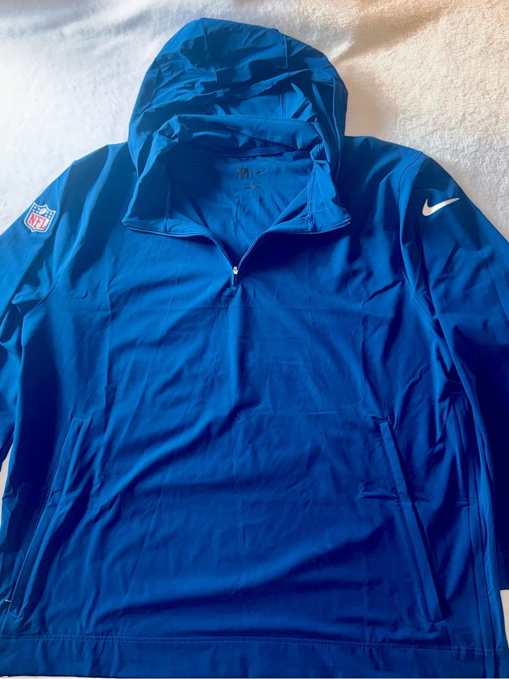 Nike NFL On Field 1/2 Zip Hooded Jacket Men’s 2XL Royal Blue